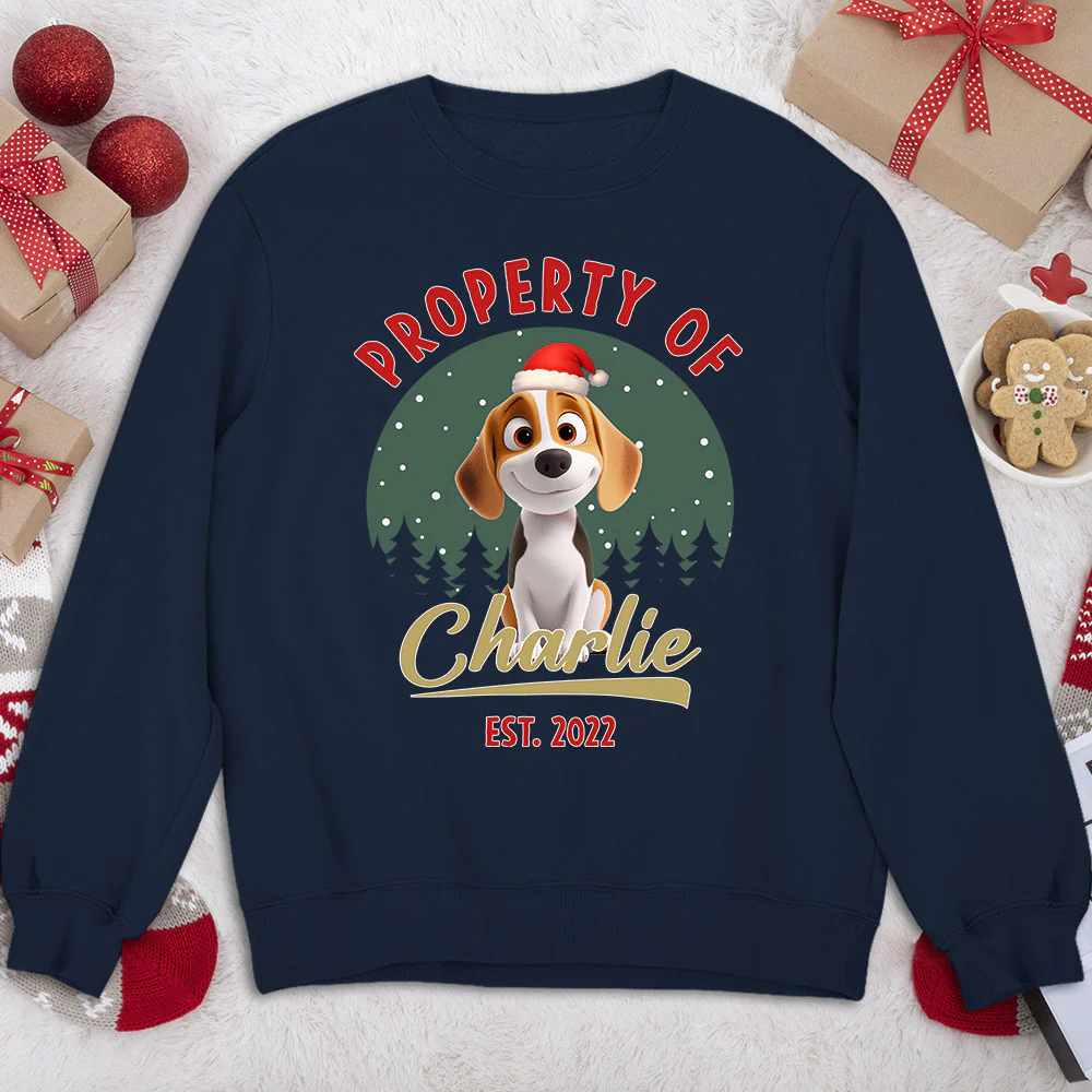 Property Of Funny Dogs - Personalized Custom Sweatshirt - Image 3
