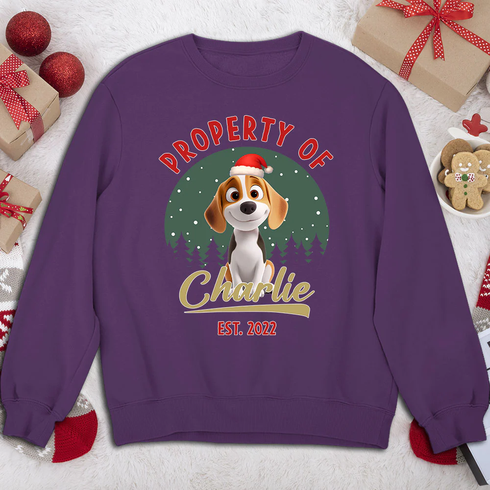 Property Of Funny Dogs - Personalized Custom Sweatshirt - Image 4