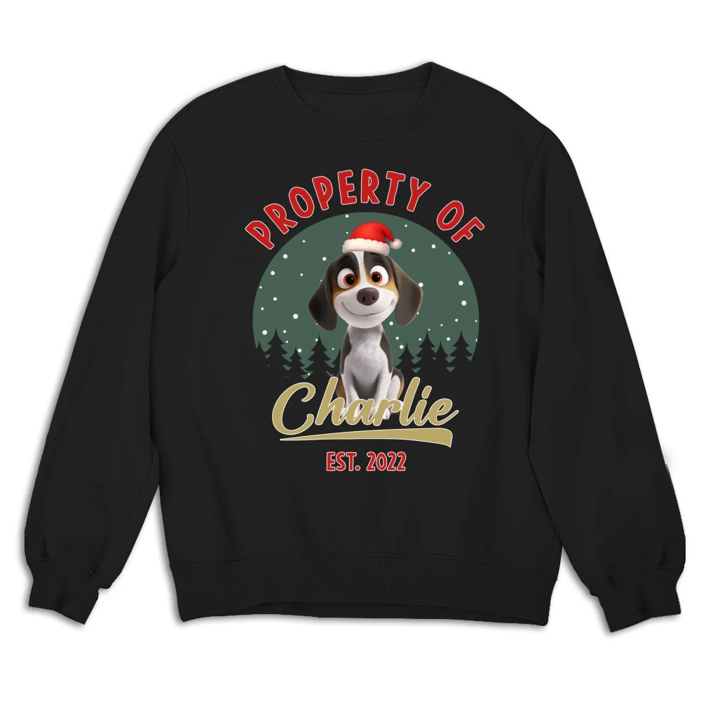 Property Of Funny Dogs - Personalized Custom Sweatshirt - Image 5