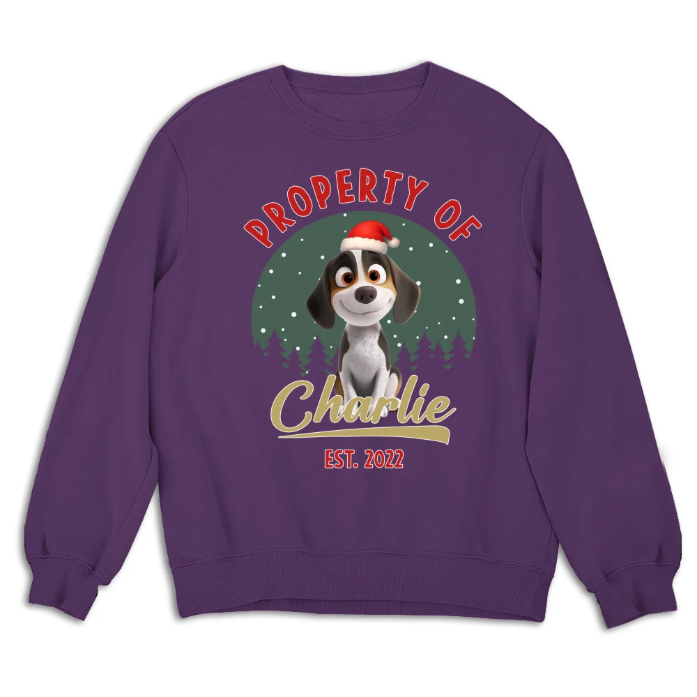 Property Of Funny Dogs - Personalized Custom Sweatshirt - Image 7