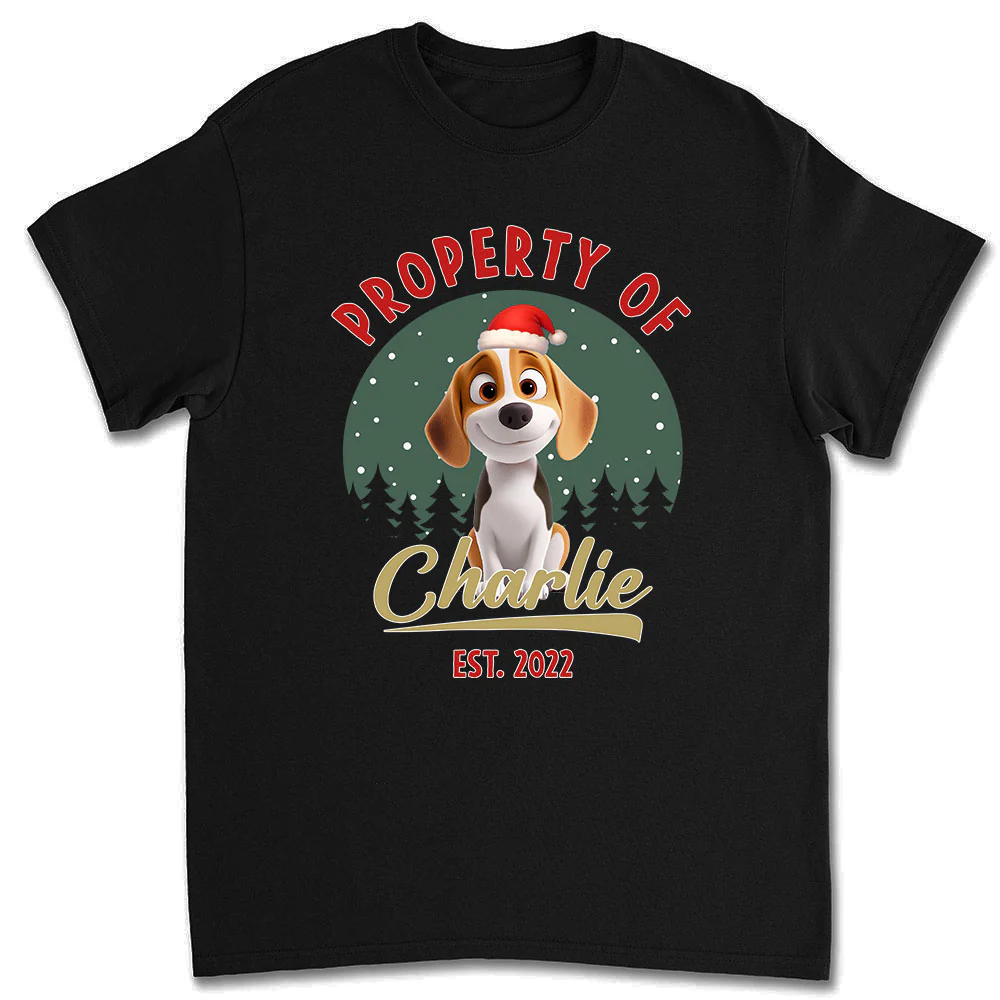 Property Of Funny Dogs - Personalized Custom Unisex T-shirt
