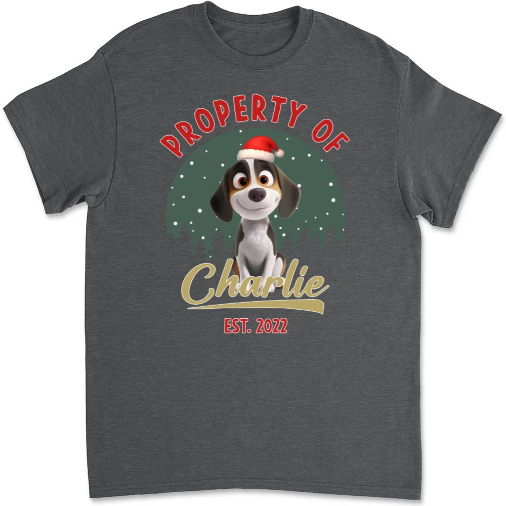 Property Of Funny Dogs - Personalized Custom Unisex T-shirt - Image 10