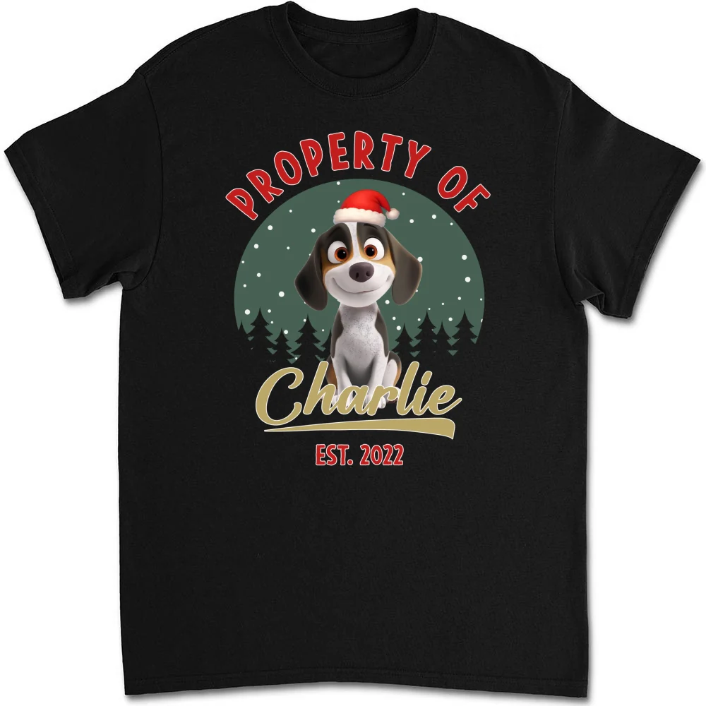Property Of Funny Dogs - Personalized Custom Unisex T-shirt - Image 6