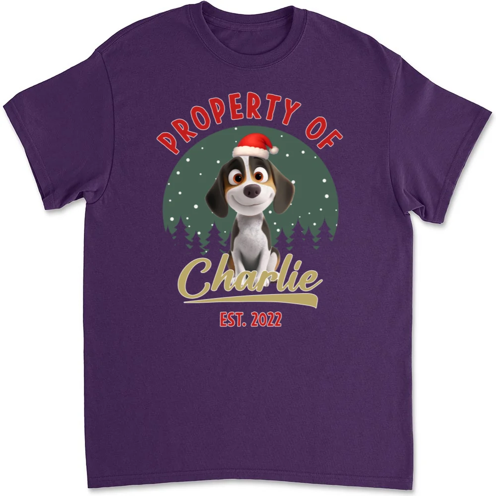 Property Of Funny Dogs - Personalized Custom Unisex T-shirt - Image 9