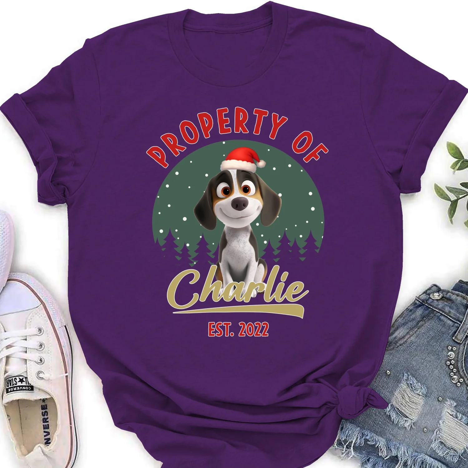 Property Of Funny Dogs - Personalized Custom Women T-Shirt - Image 10