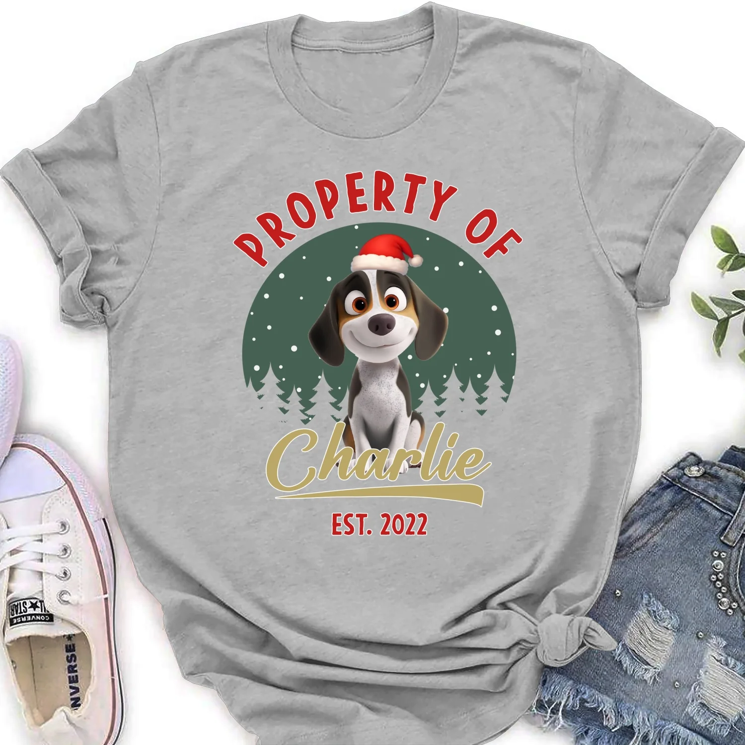 Property Of Funny Dogs - Personalized Custom Women T-Shirt - Image 11