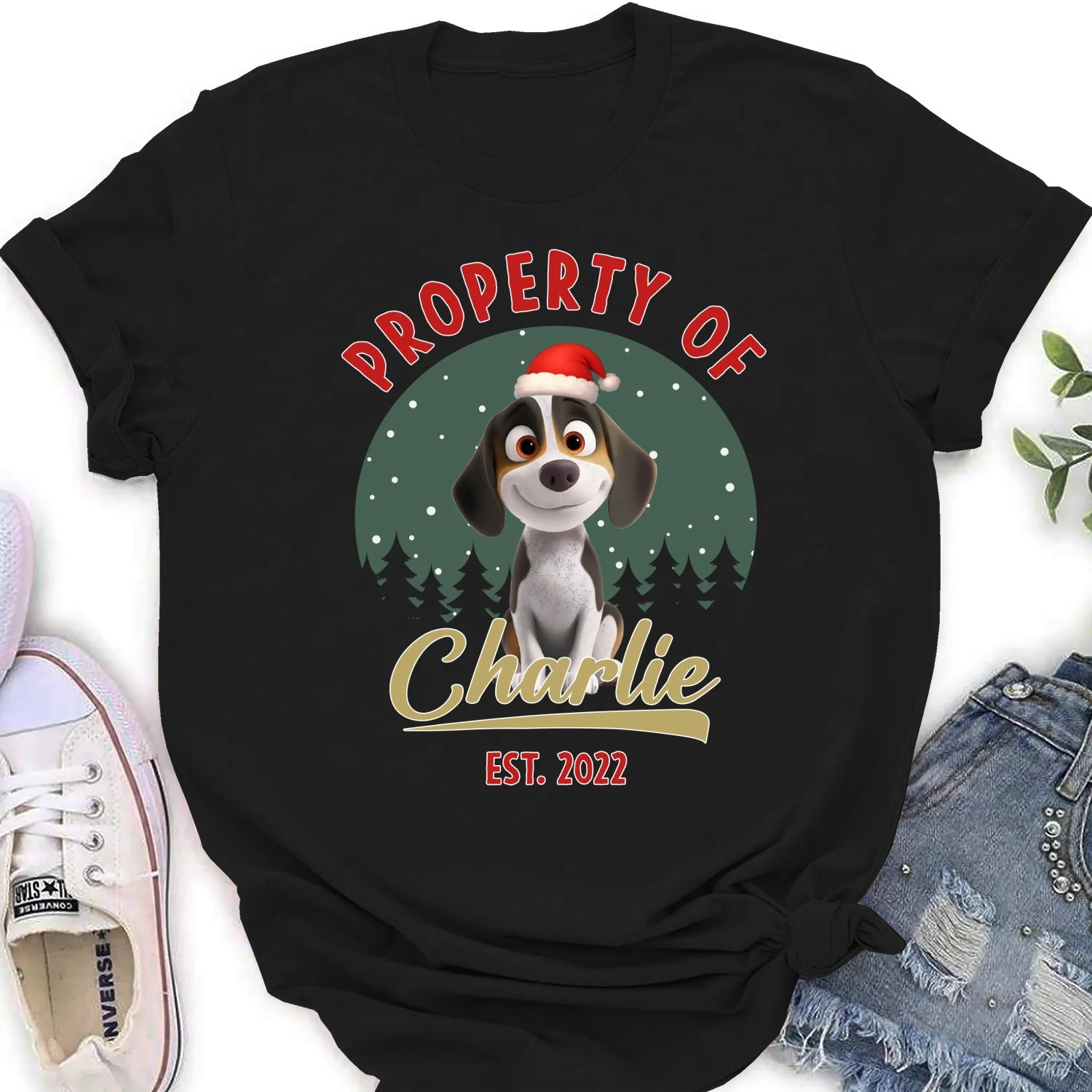 Property Of Funny Dogs - Personalized Custom Women T-Shirt - Image 6