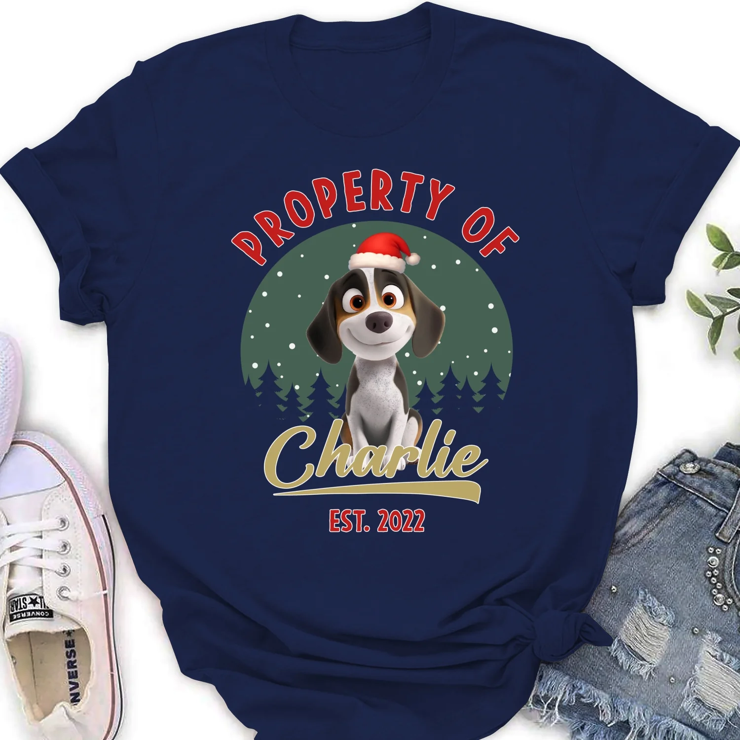 Property Of Funny Dogs - Personalized Custom Women T-Shirt - Image 7