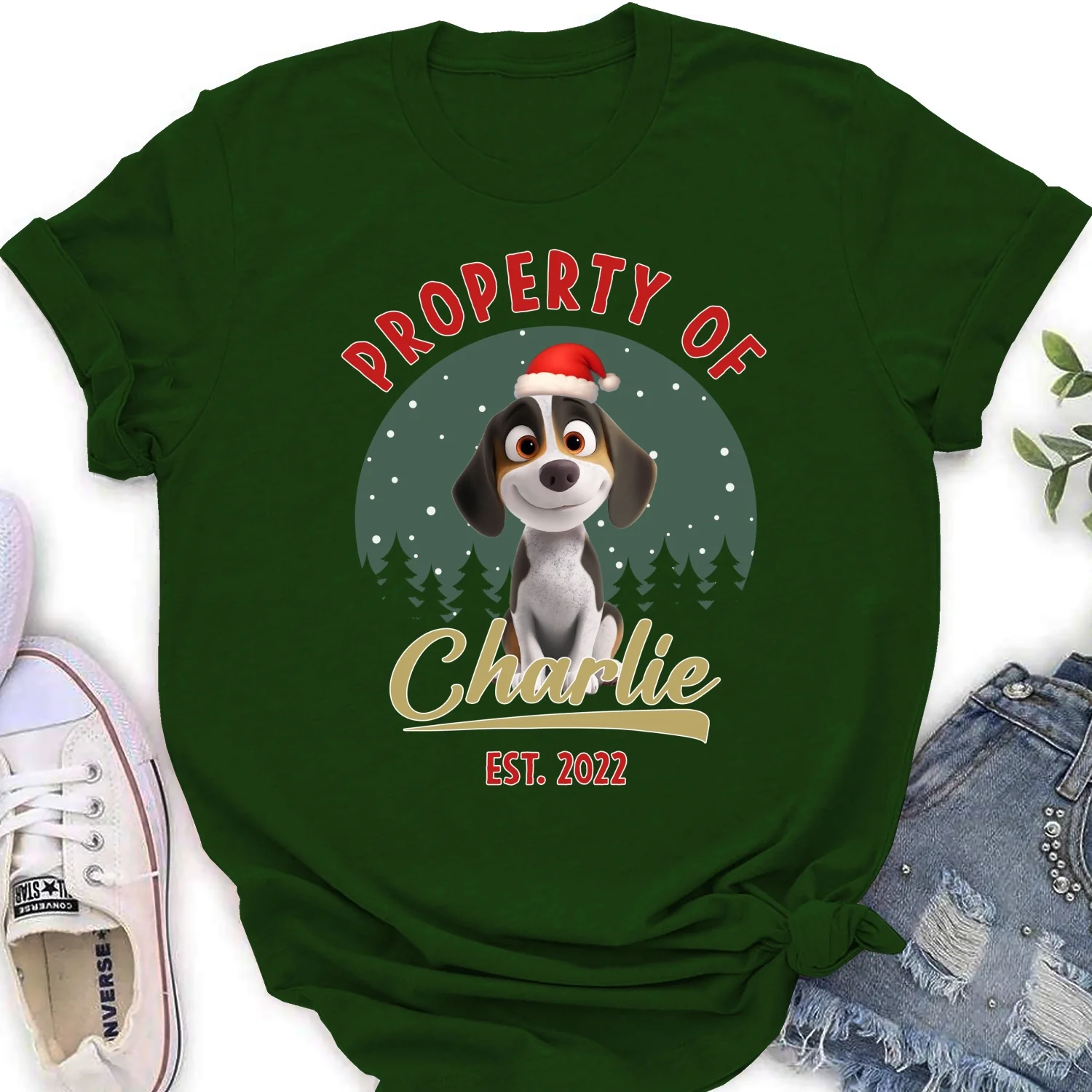 Property Of Funny Dogs - Personalized Custom Women T-Shirt - Image 8