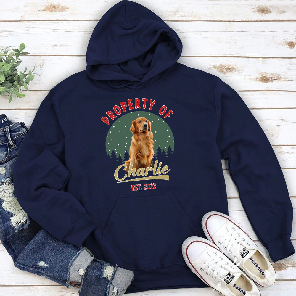 Property Of Funny Dogs Photo - Personalized Custom Hoodie - Image 5