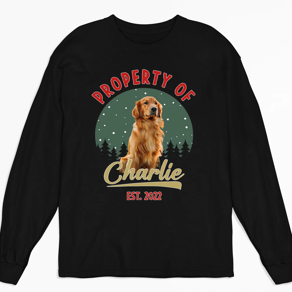 Property Of Funny Dogs Photo - Personalized Custom Long Sleeve T-Shirt