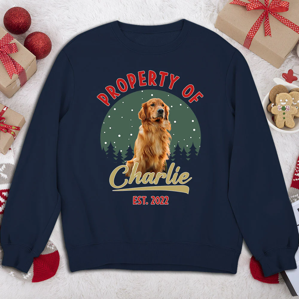 Property Of Funny Dogs Photo - Personalized Custom Sweatshirt - Image 3