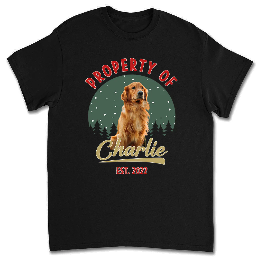 Property Of Funny Dogs Photo - Personalized Custom Unisex T-shirt