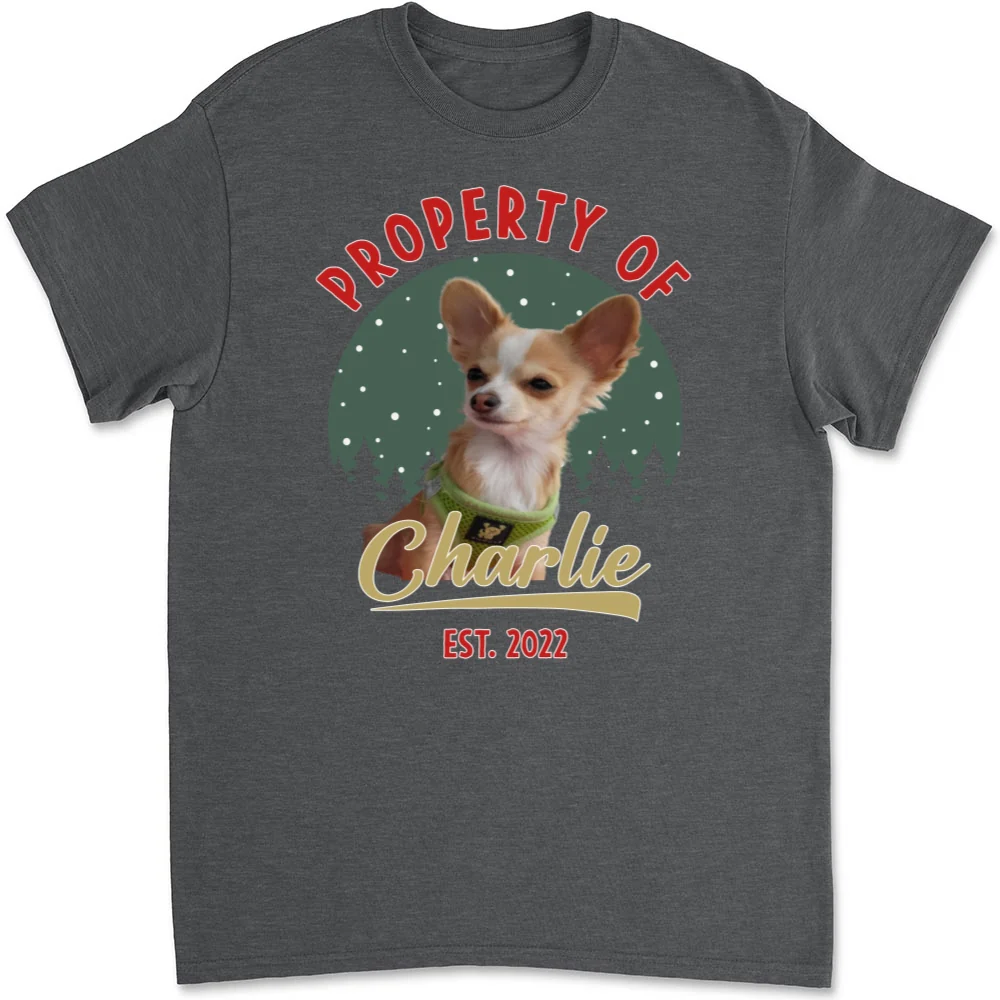 Property Of Funny Dogs Photo - Personalized Custom Unisex T-shirt - Image 10