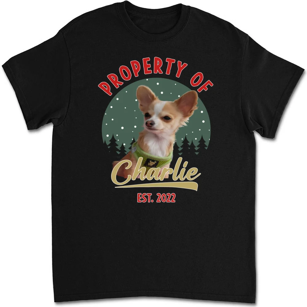 Property Of Funny Dogs Photo - Personalized Custom Unisex T-shirt - Image 6