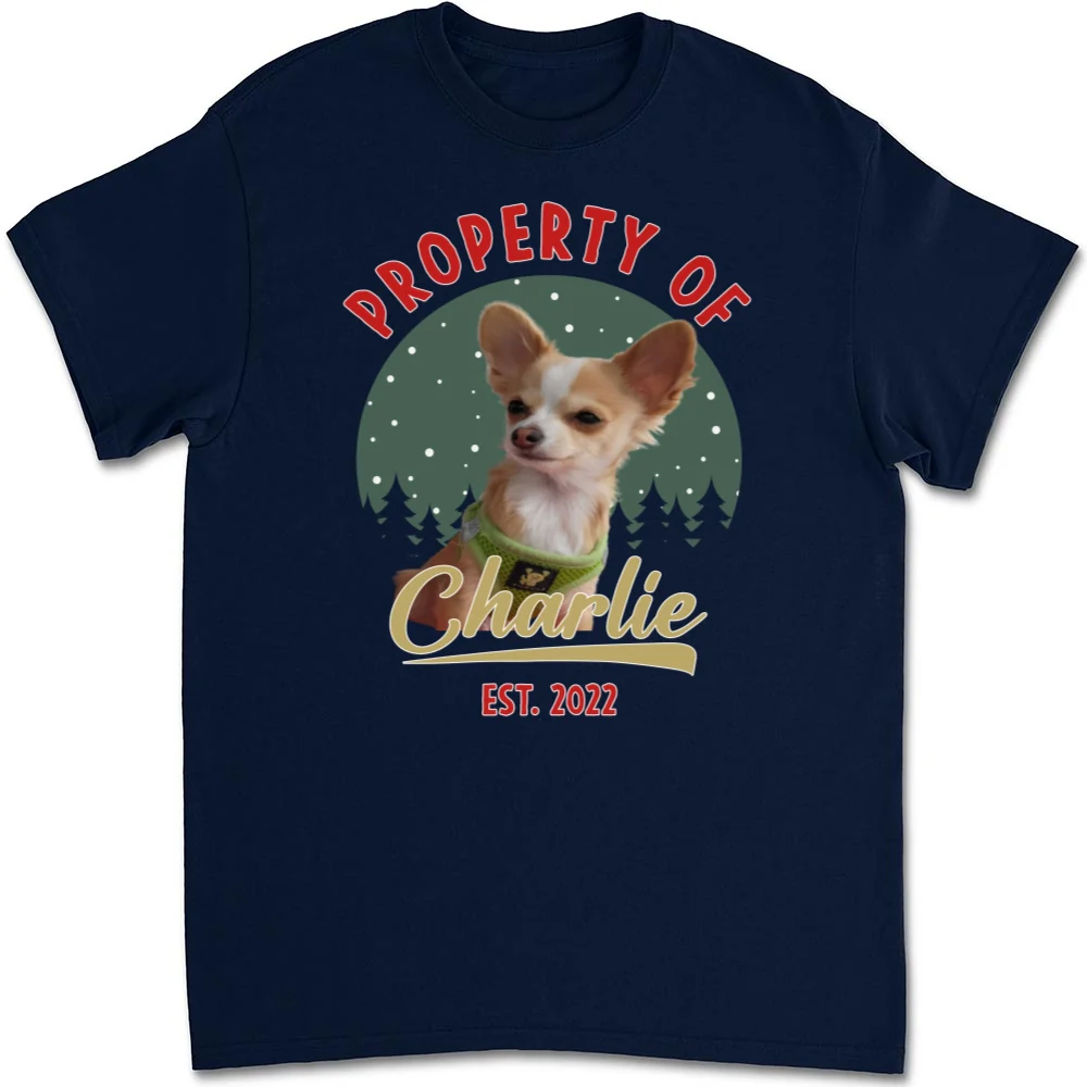 Property Of Funny Dogs Photo - Personalized Custom Unisex T-shirt - Image 7