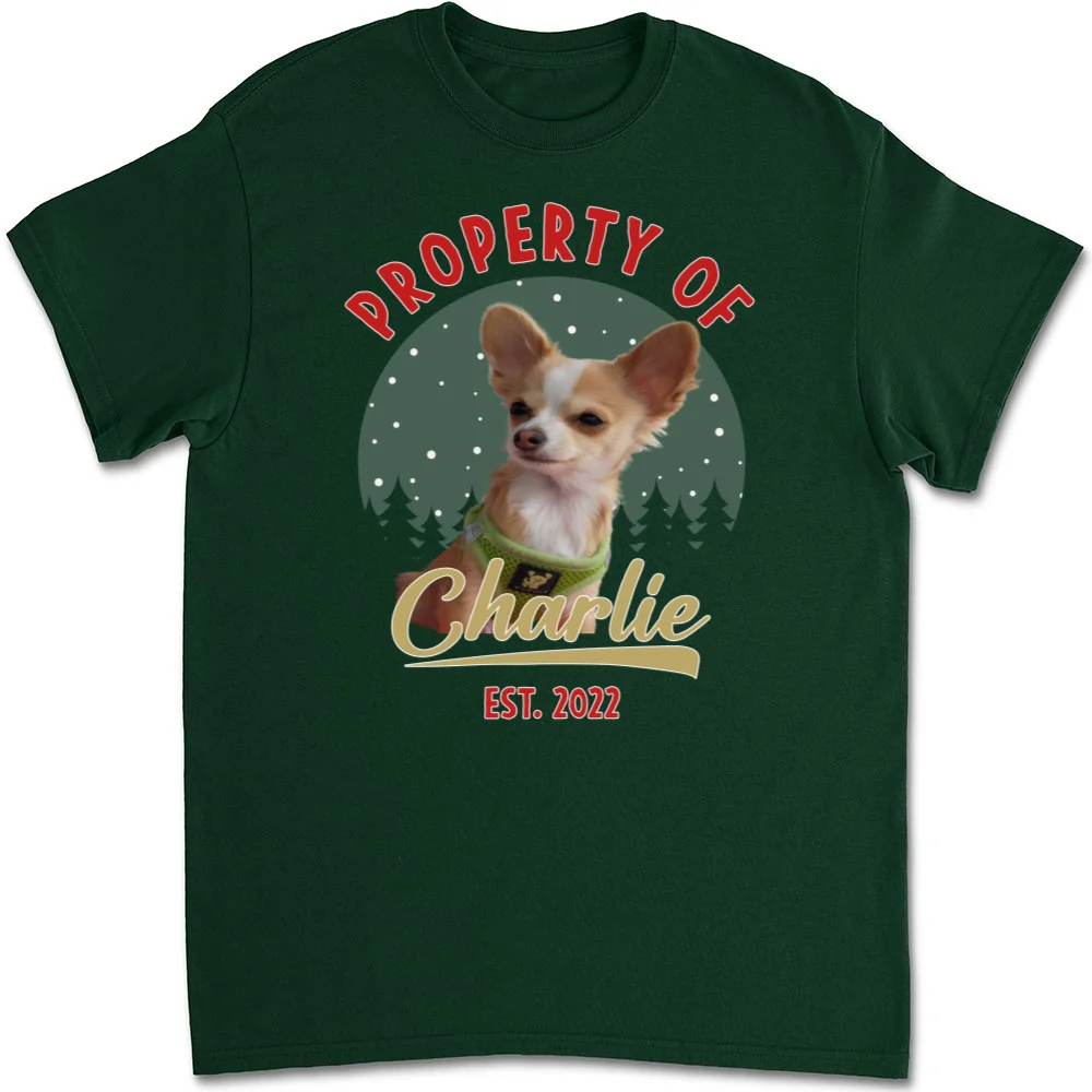 Property Of Funny Dogs Photo - Personalized Custom Unisex T-shirt - Image 8