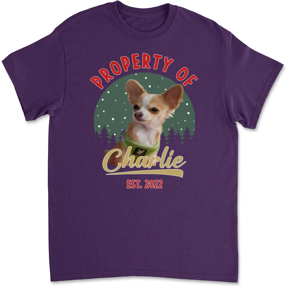 Property Of Funny Dogs Photo - Personalized Custom Unisex T-shirt - Image 9