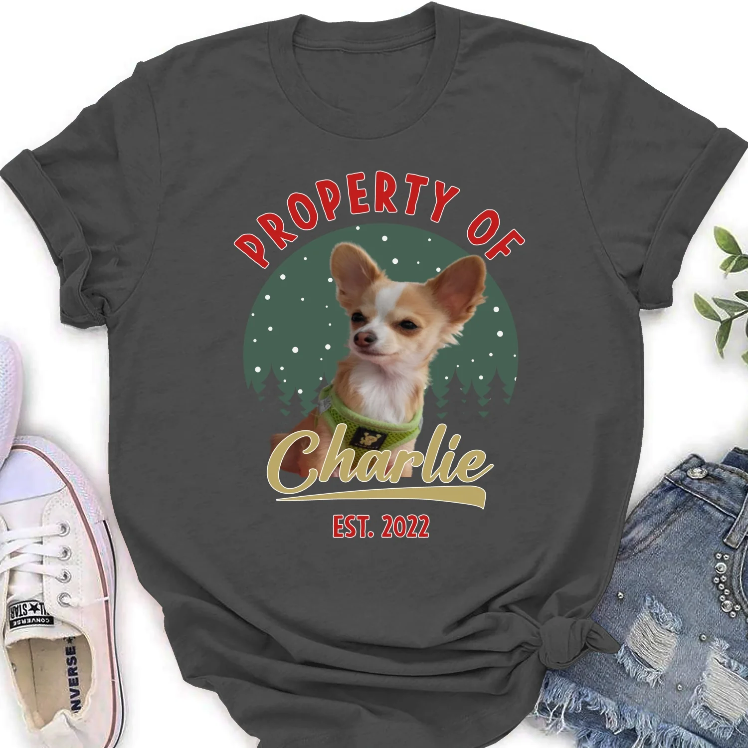 Property Of Funny Dogs Photo - Personalized Custom Women T-Shirt - Image 10