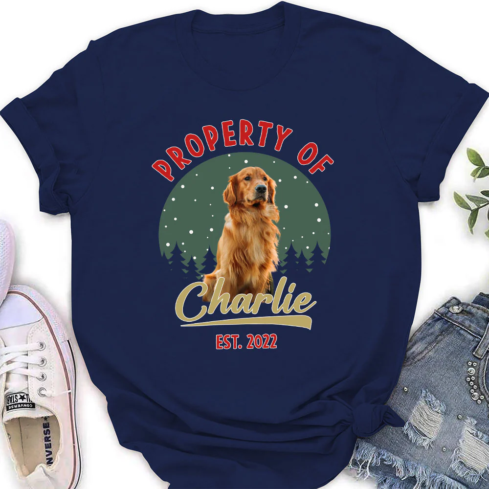 Property Of Funny Dogs Photo - Personalized Custom Women T-Shirt - Image 5