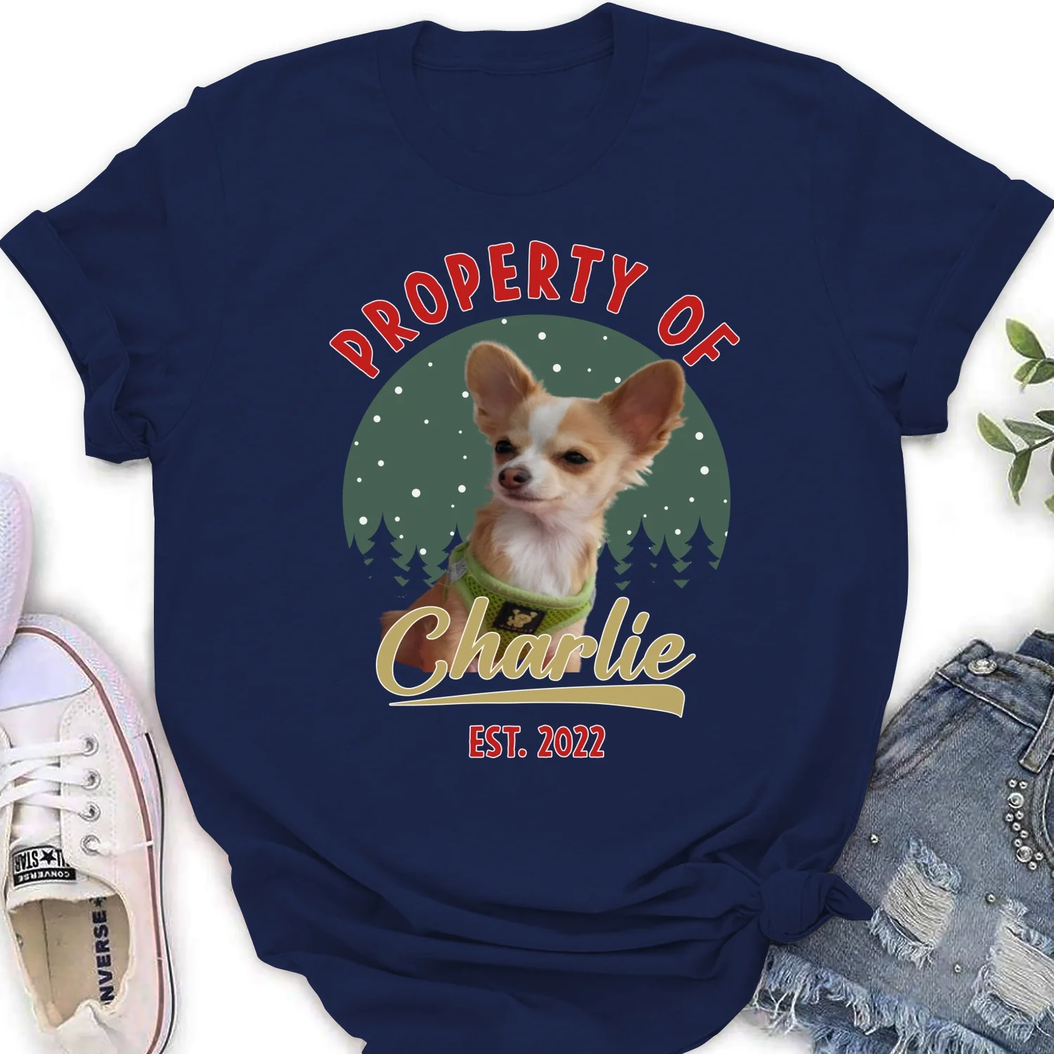 Property Of Funny Dogs Photo - Personalized Custom Women T-Shirt - Image 7