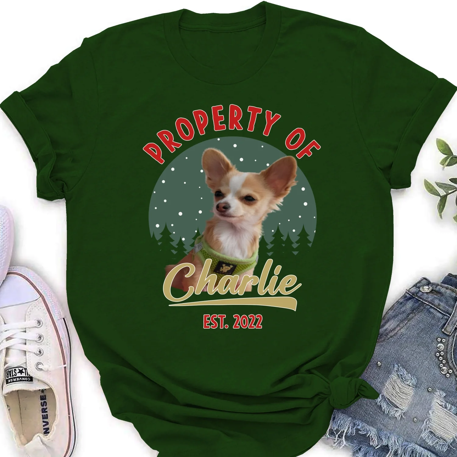 Property Of Funny Dogs Photo - Personalized Custom Women T-Shirt - Image 8