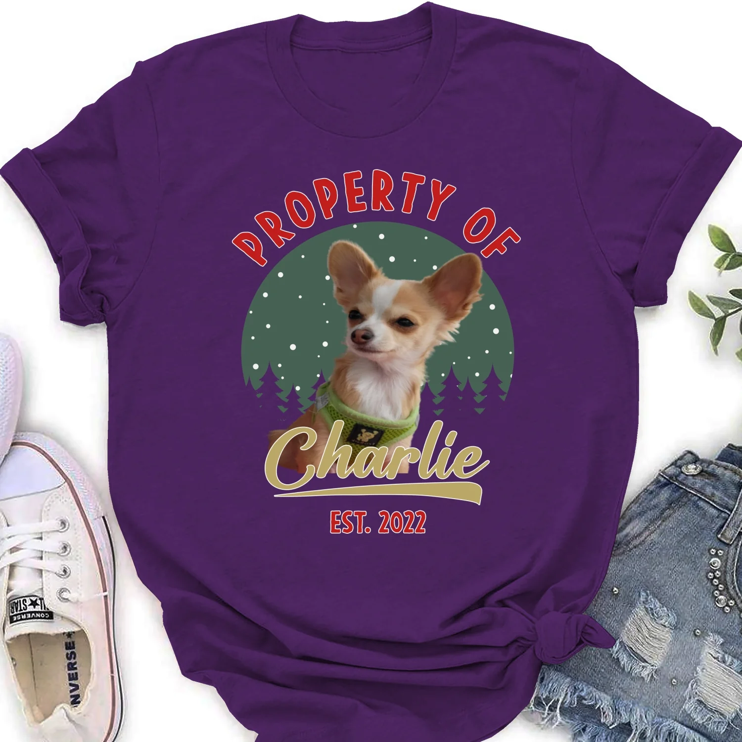 Property Of Funny Dogs Photo - Personalized Custom Women T-Shirt - Image 9