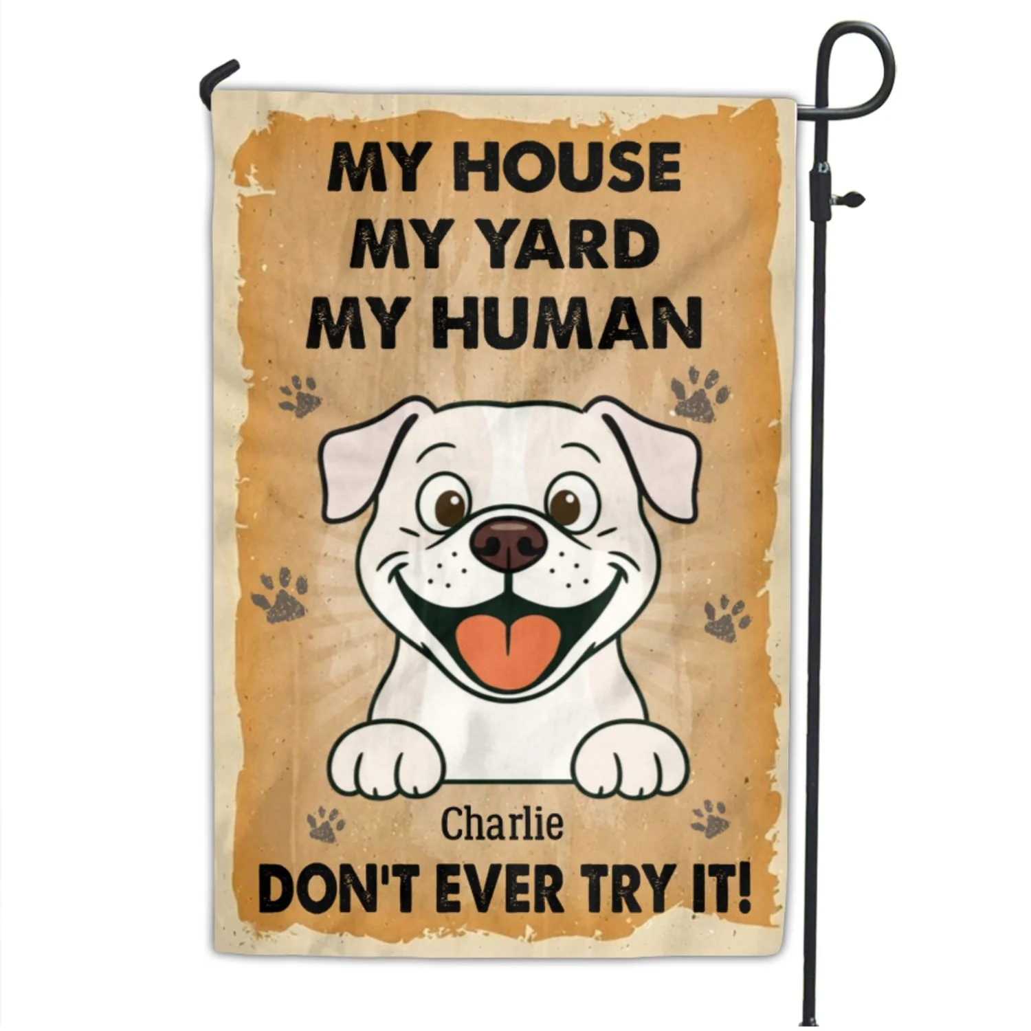 Property Of Retro Dogs - Personalized Custom Flag - Image 6