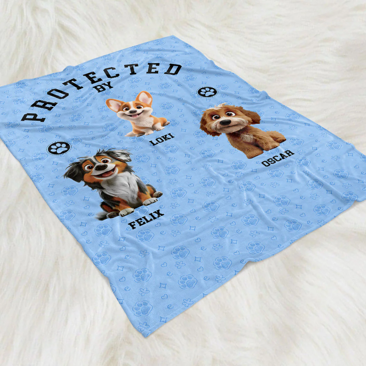 Protected Always By Love - Personalized Custom Fleece Blanket - Image 3