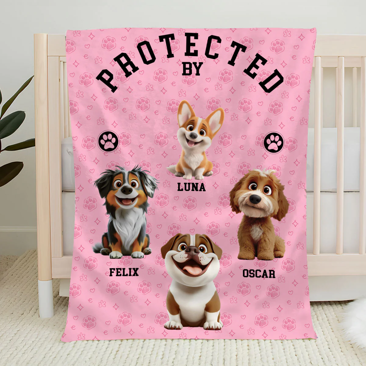 Protected Always By Love - Personalized Custom Fleece Blanket - Image 4