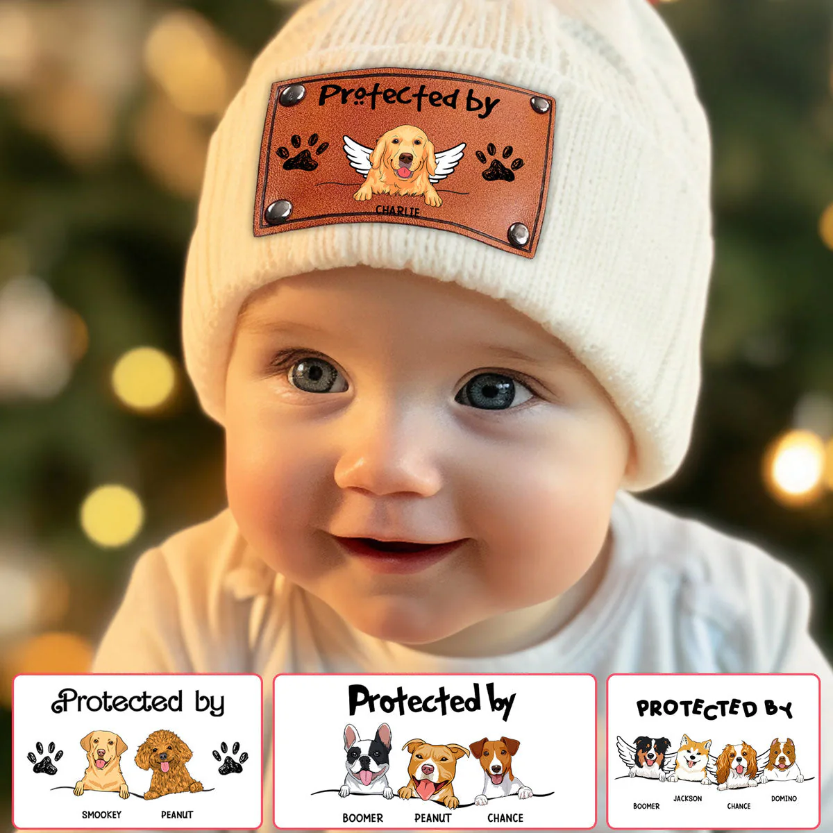 Protected By Dog - Personalized Custom Beanie - Image 6