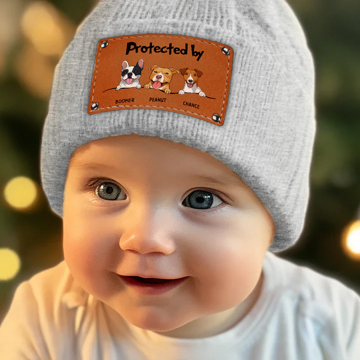 Protected By Dog - Personalized Custom Beanie - Image 3