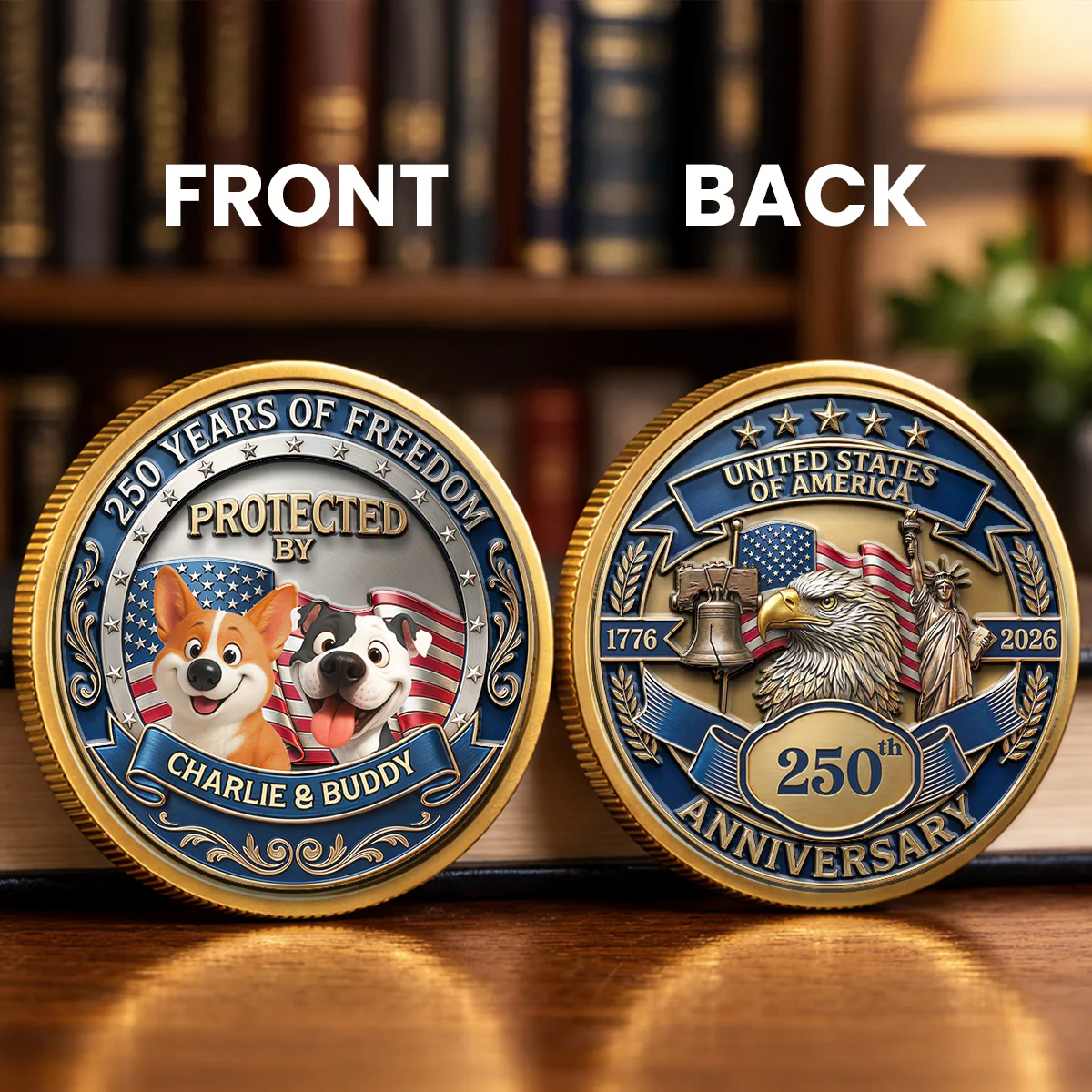 Protected By - Personalized Custom Commemorative Keepsake Coin - Image 2