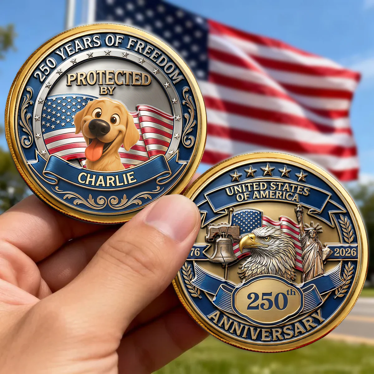 Protected By - Personalized Custom Commemorative Keepsake Coin - Image 3