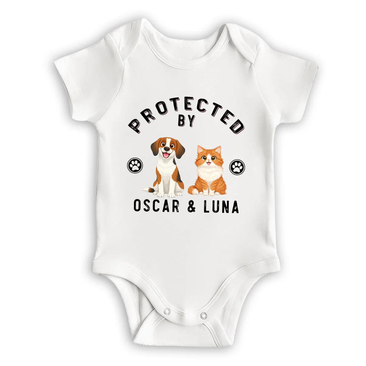Protected By Storybook Pet - Personalized Custom Baby Onesie