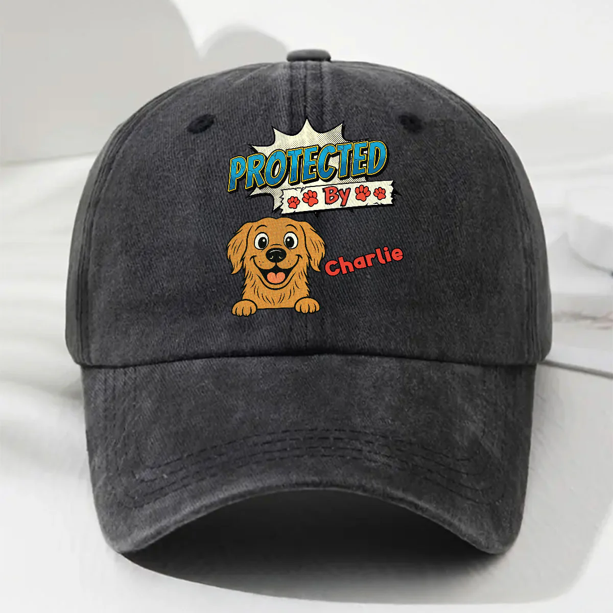 Protected Retro - Personalized Custom Vintage Washed Denim Cap