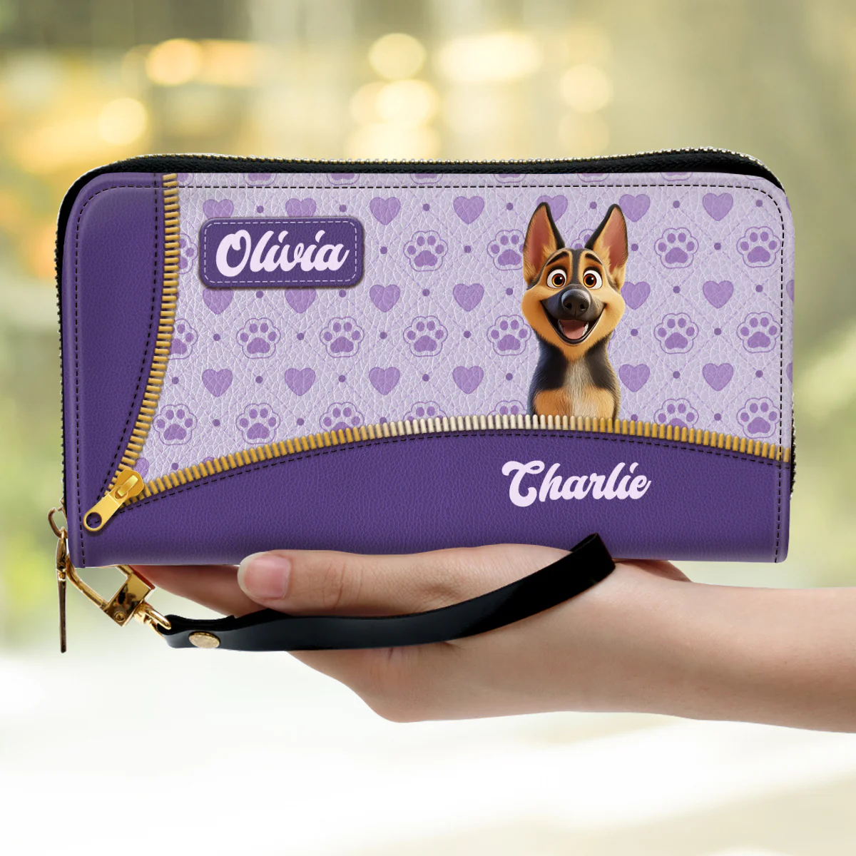 Proud Mom - Personalized Custom Leather Wallet - Image 2