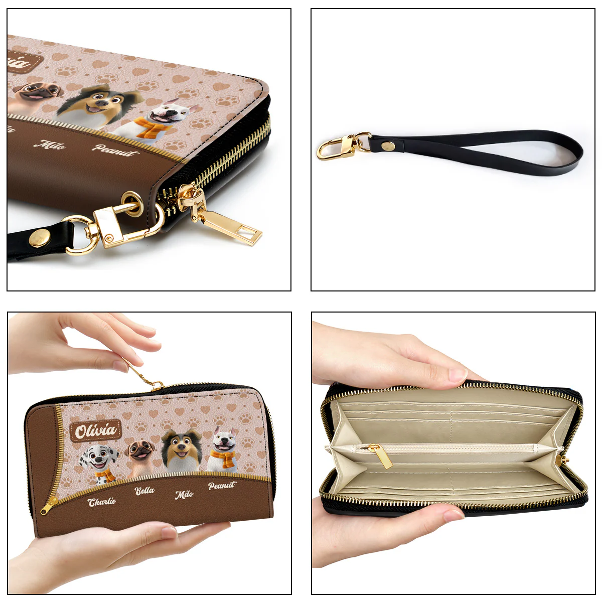 Proud Mom - Personalized Custom Leather Wallet - Image 5