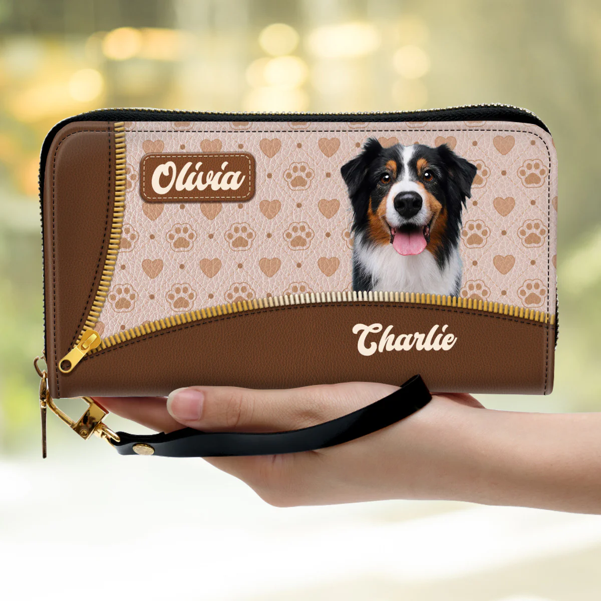 Proud Mom Photo - Personalized Custom Leather Wallet