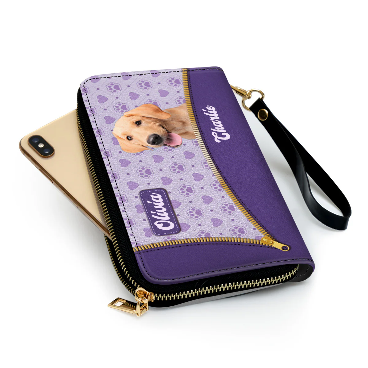Proud Mom Photo - Personalized Custom Leather Wallet - Image 2