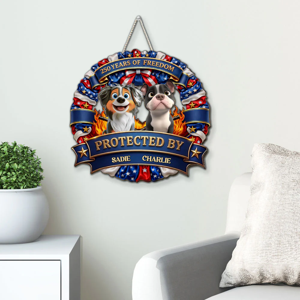 Proud Of Freedom - Personalized Custom Wood Sign - Image 4
