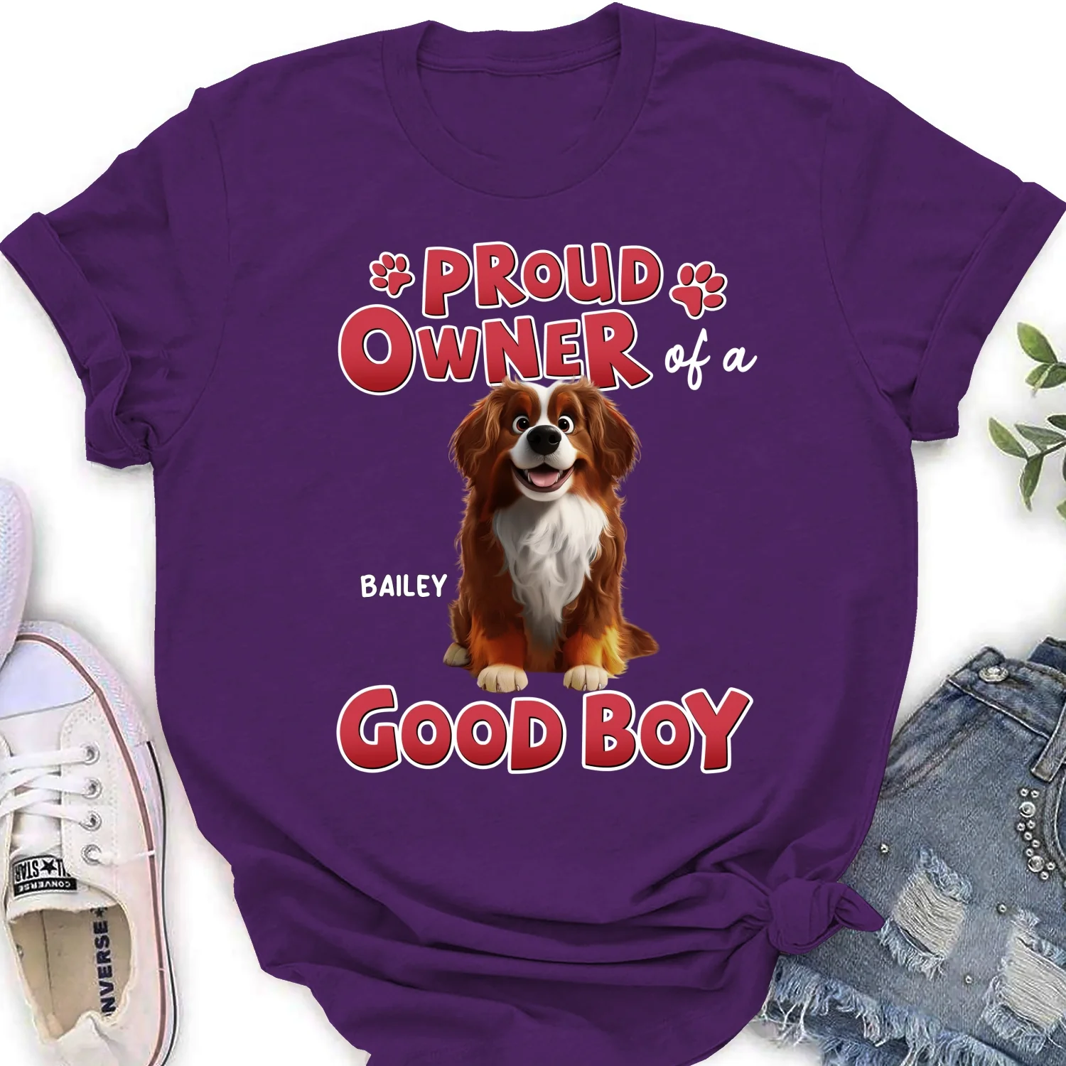 Proud Owner Of A Good Baby - Personalized Custom Women's T-shirt - Image 10