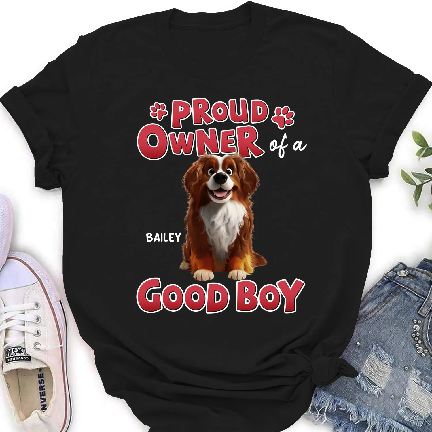 Proud Owner Of A Good Baby - Personalized Custom Women's T-shirt - Image 6