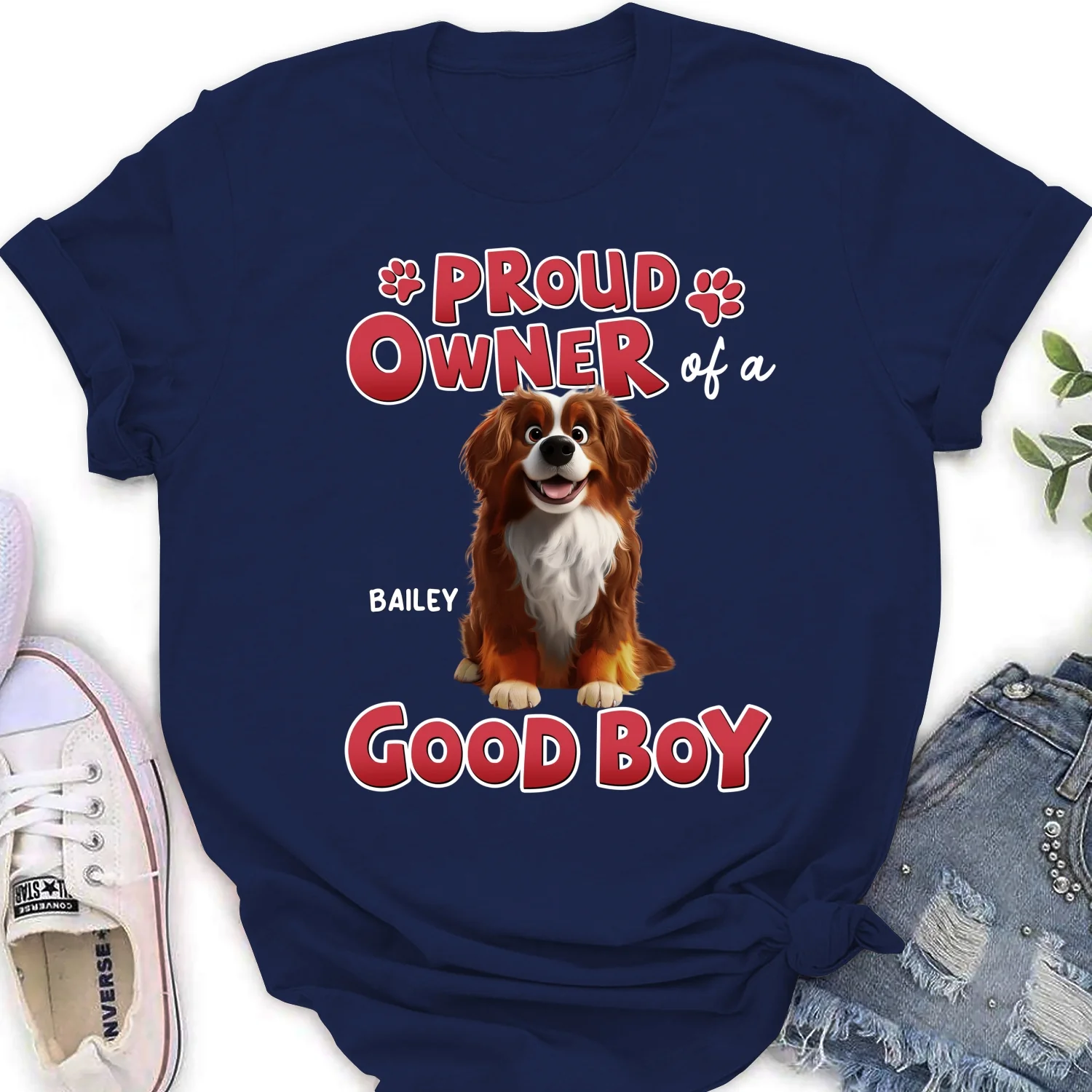 Proud Owner Of A Good Baby - Personalized Custom Women's T-shirt - Image 7