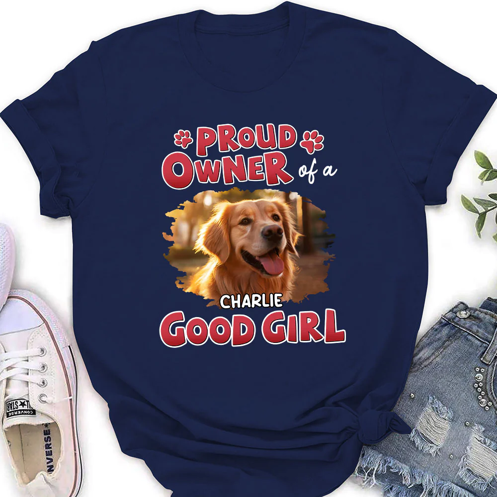 Proud Owner Of A Good Baby Photo - Personalized Custom Women's T-shirt - Image 2