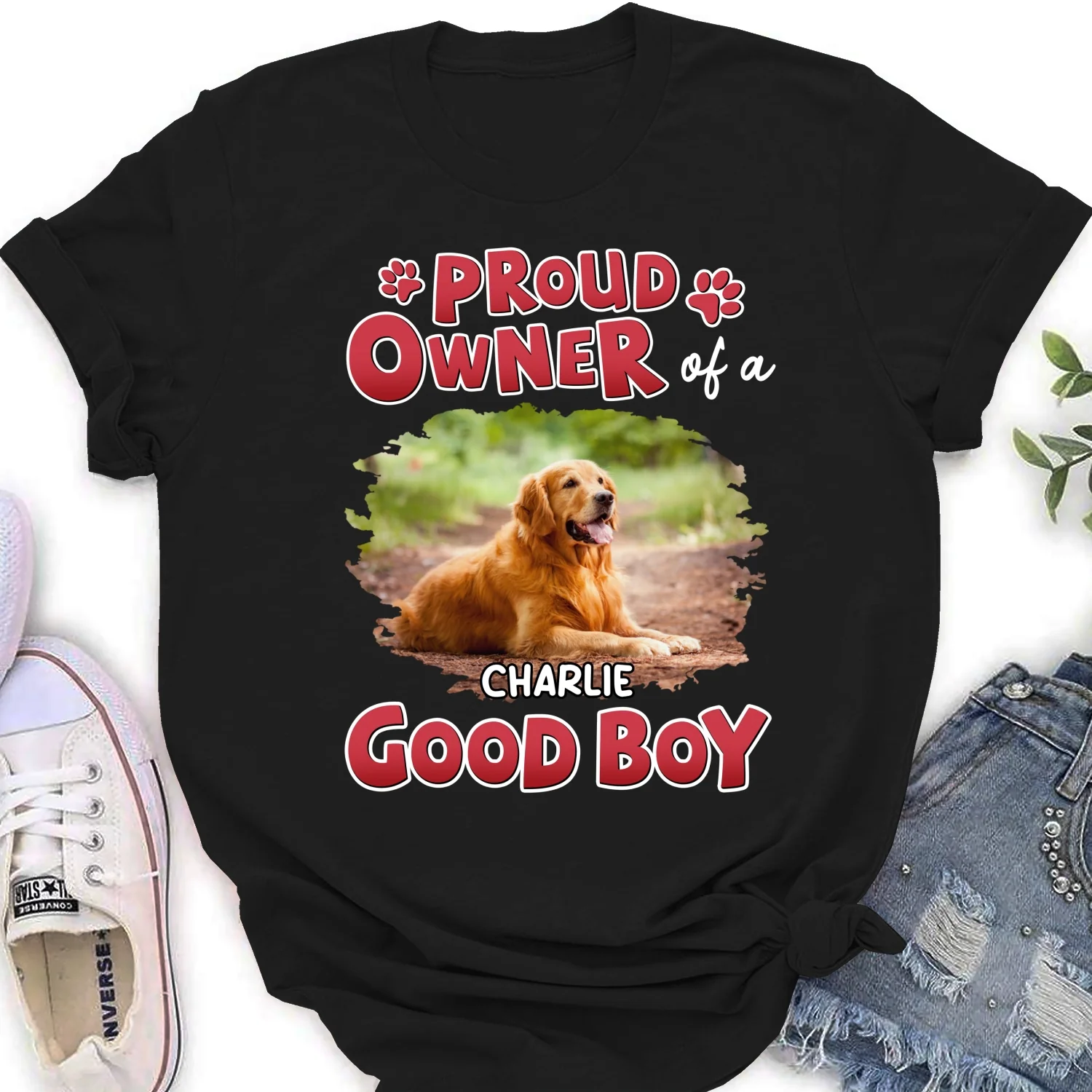 Proud Owner Of A Good Baby Photo - Personalized Custom Women's T-shirt - Image 3