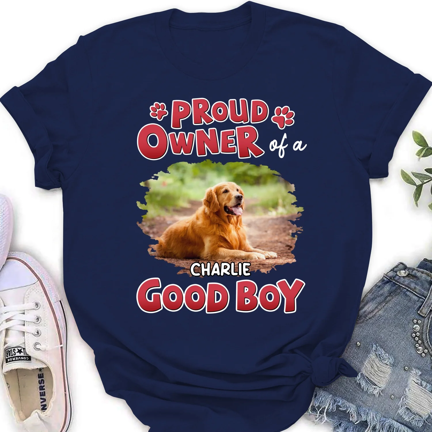Proud Owner Of A Good Baby Photo - Personalized Custom Women's T-shirt - Image 4