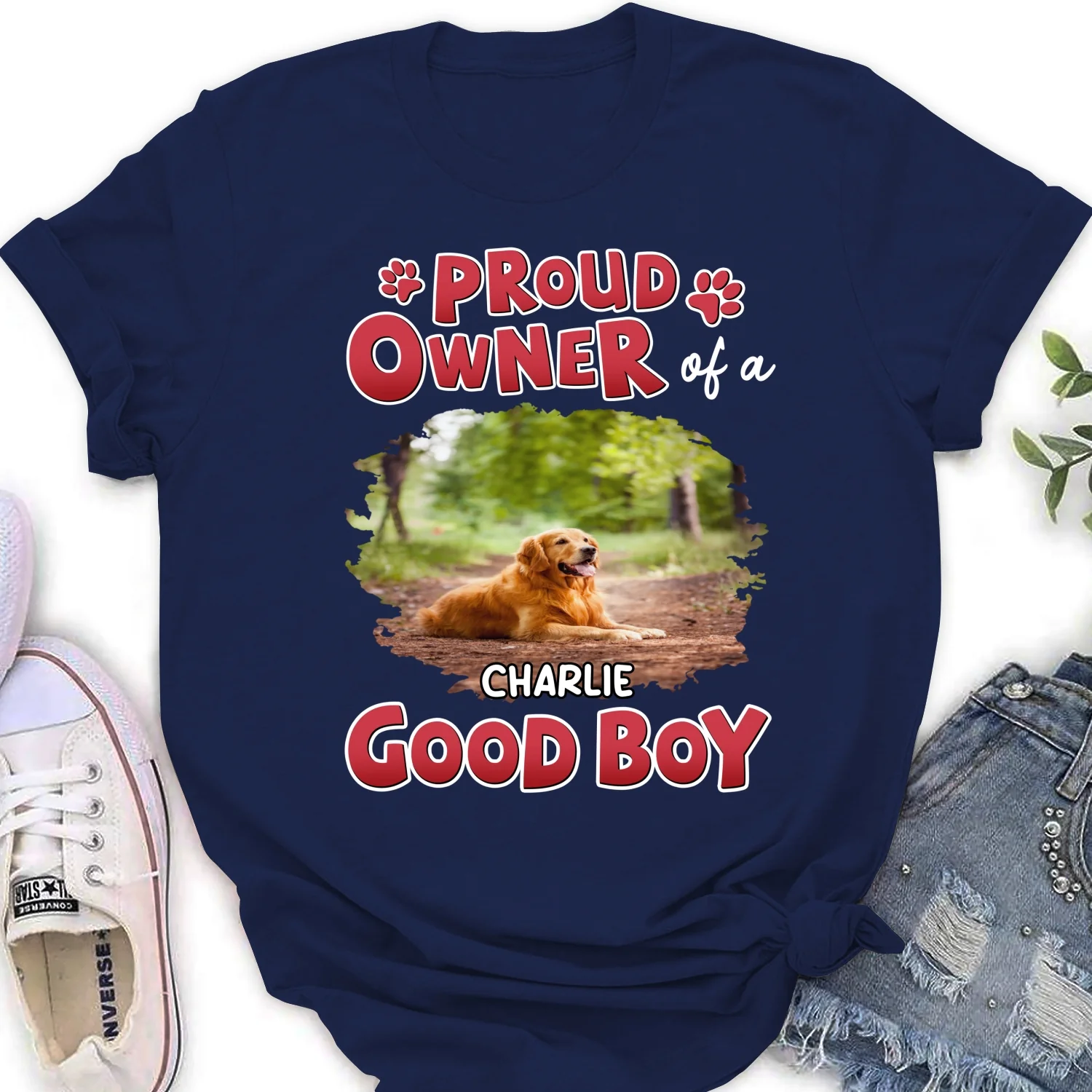 Proud Owner Of Good Babies Photo - Personalized Custom Women's T-shirt - Image 5