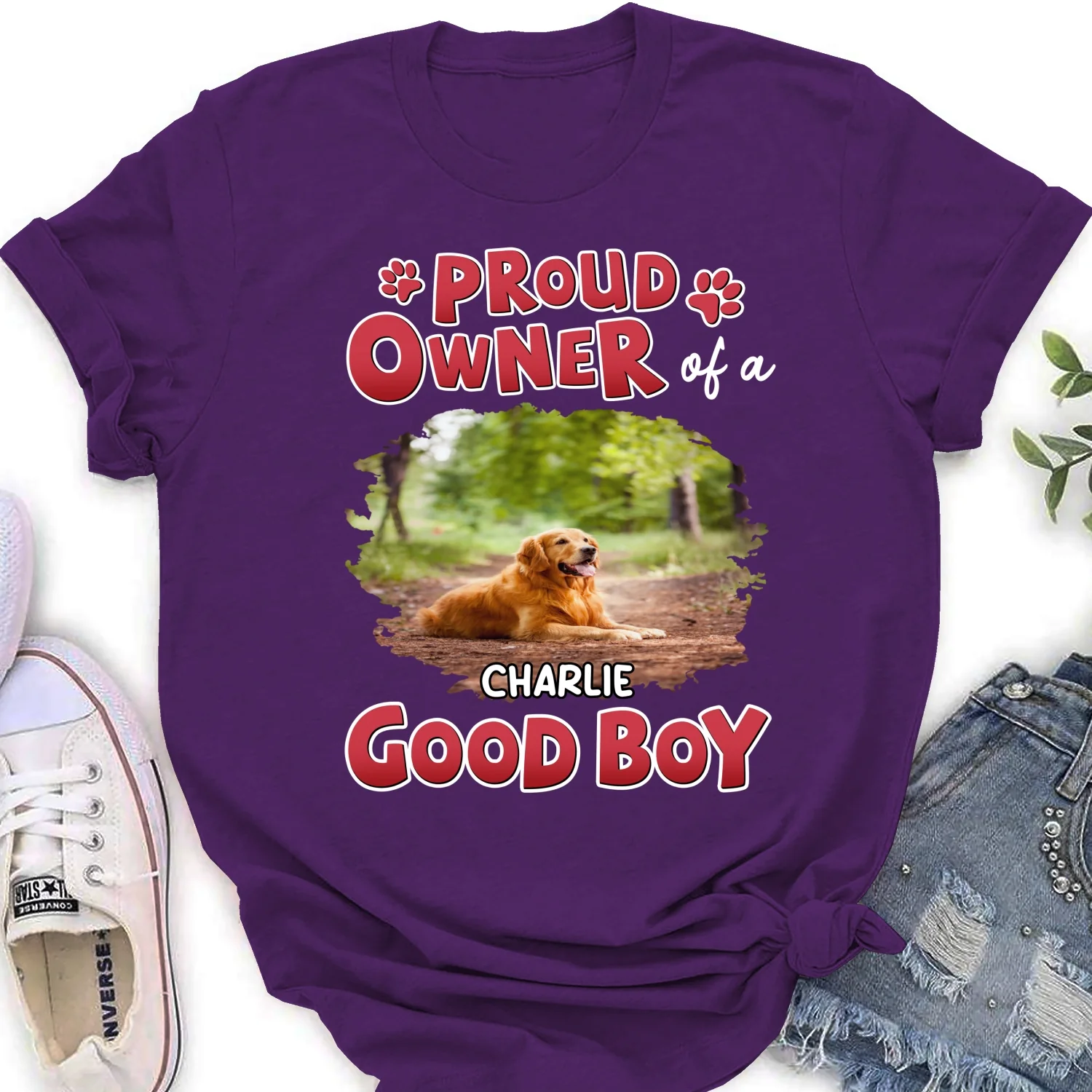 Proud Owner Of Good Babies Photo - Personalized Custom Women's T-shirt - Image 8