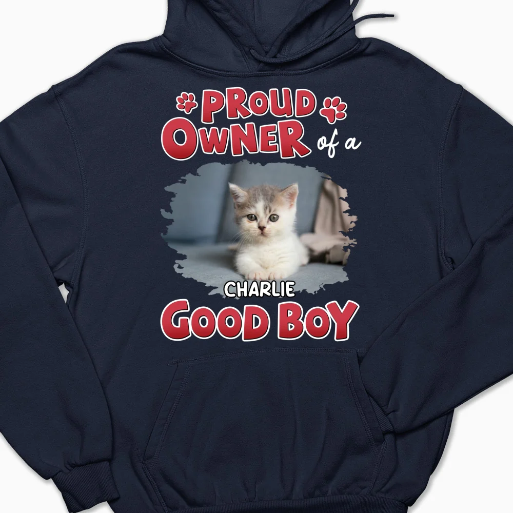 Proud Owner Of Good Cats Photo - Personalized Custom Hoodie - Image 4